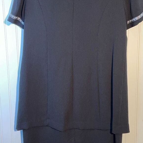 Studio I Embroidered All In One Suit Dress Women’s 14W Black White Embroidered - Picture 8 of 9